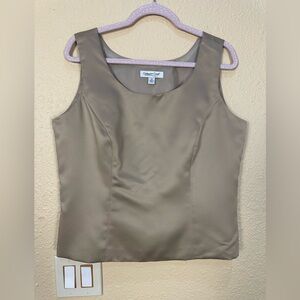 Champagne Coldwater Creek Satin Tank 14